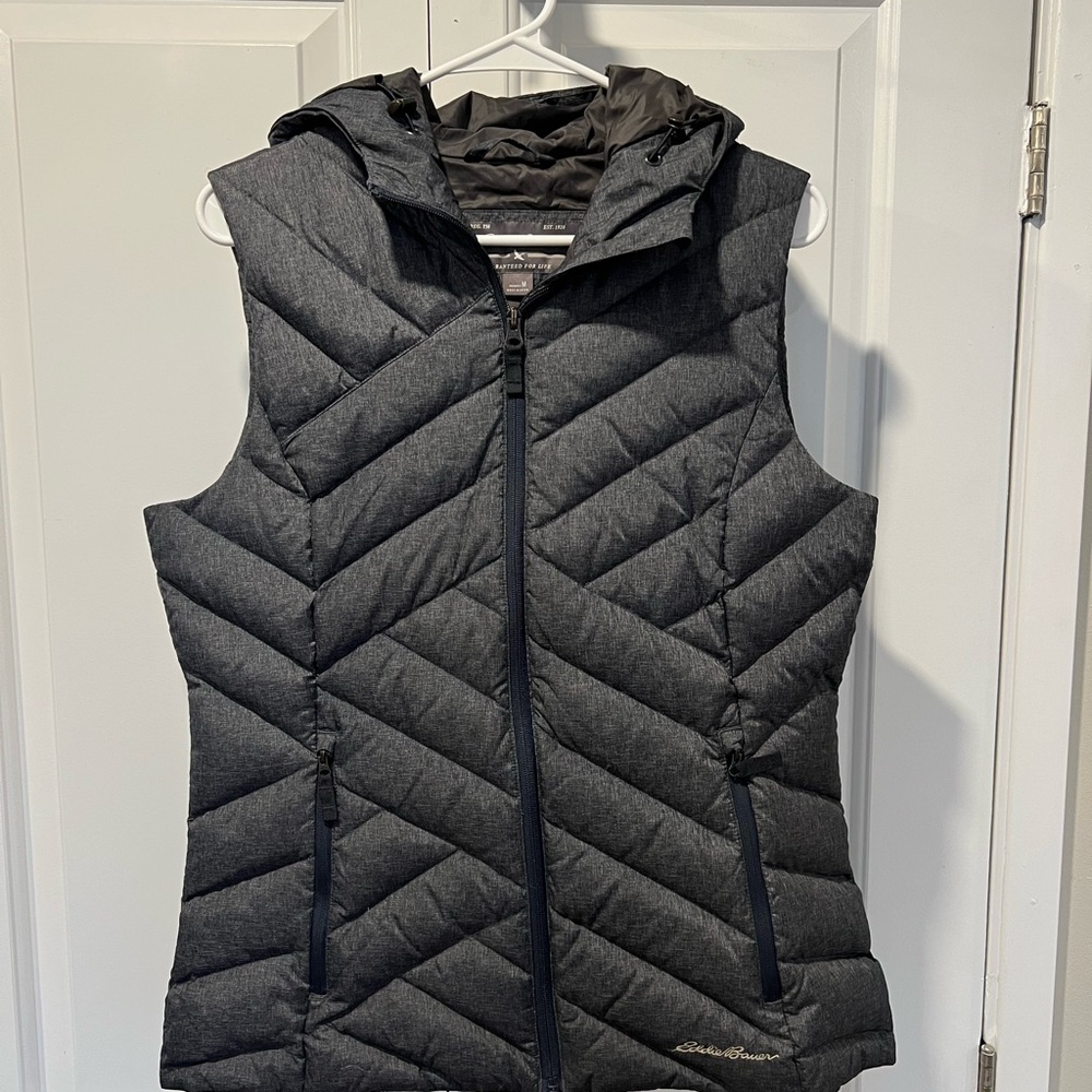 Eddie Bauer Down Vest with Hood Size M